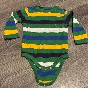 GAP Green and Blue Striped Kids Bodysuit